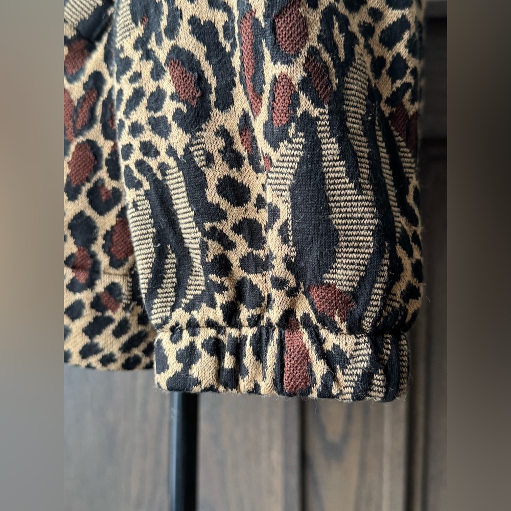 TanJay Petites brown tan  Animal Print Jacket medium - Picture 5 of 9